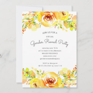 Carte champs jaunes floral genre révéler partie