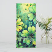 Carte Chance à la Saint-Patrick - Trèfles aquarelle 🍀✨ (Debout devant)