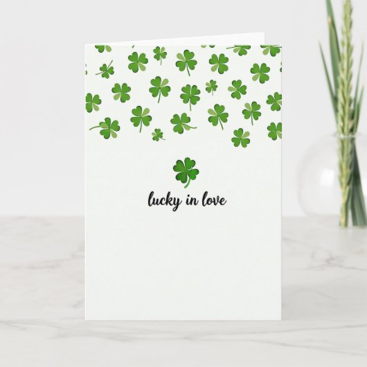 Carte Chance Amour Trèfle Vert (Devant)