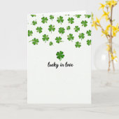 Carte Chance Amour Trèfle Vert (Fleur jaune)