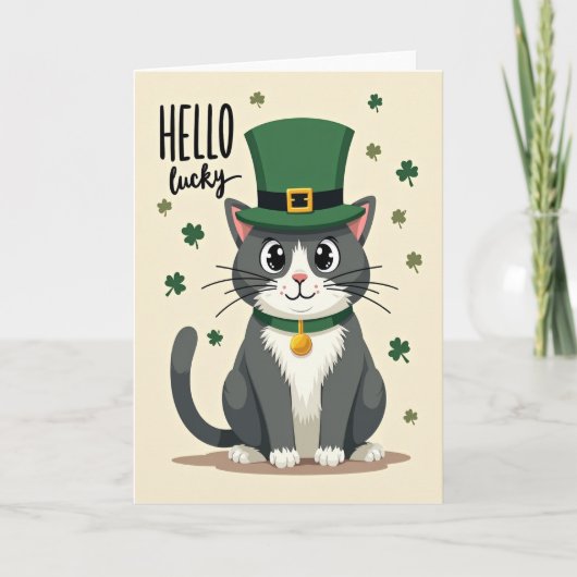 Carte Chance Chat Trèfle (Devant)