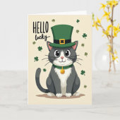 Carte Chance Chat Trèfle (Fleur jaune)