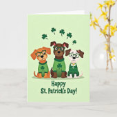 Carte Chance Chien Rouge Et Vert (Fleur jaune)