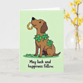 Carte Chance Chien Trèfle (Fleur jaune)