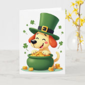 Carte Chance Chiot Trèfle (Fleur jaune)