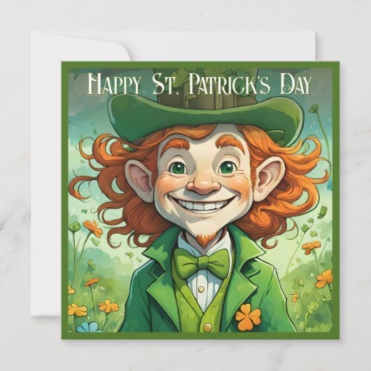 Carte Chance de sourire à la Saint-Patrick (Devant)