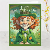 Carte Chance de sourire à la Saint-Patrick (Fleur jaune)