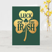 Carte Chance Irlandaise en Or (Fleur jaune)