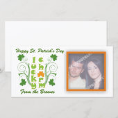 Carte Chance Lucky shamrock trèfle tourbillons (Devant / Derrière)