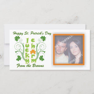 Carte Chance Lucky shamrock trèfle tourbillons