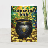 Carte Chance O'the Irish St. Patrick's Day Pot of Gold (Devant)