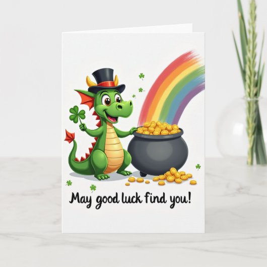 Carte Chanceuse Dragon Vert Fortune (Devant)