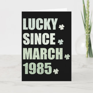 Carte Chanceux depuis mars 1985 Anniversaire St Patricks
