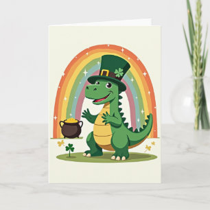 Carte Chanceux Dino Arc-en-Ciel