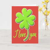 Carte Chanceux Je T'Aime (Fleur jaune)