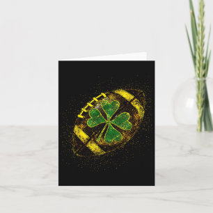 Carte Chanceux jour de la Saint-Patrick trèfle Football 