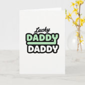 Carte Chanceux Papa Papa (Fleur jaune)