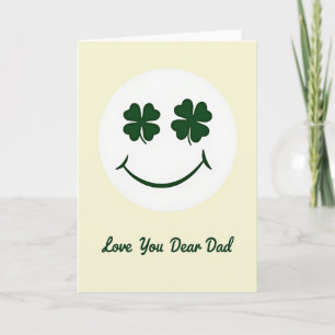 Carte chanceux sourire je t'aime papa