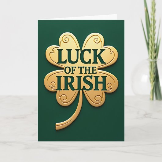 Carte Chanceux Trèfle Irlandais (Devant)