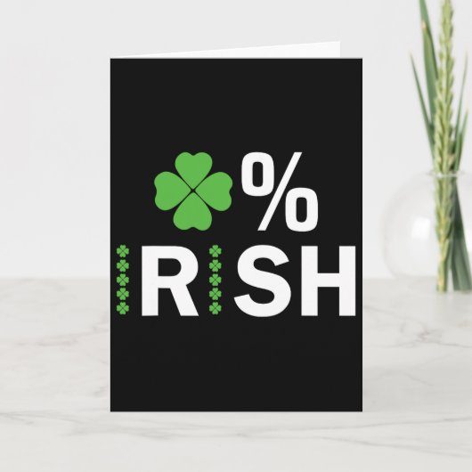 Carte Chanceux Trèfle Irlandais 0% Saint-Patrick (Devant)