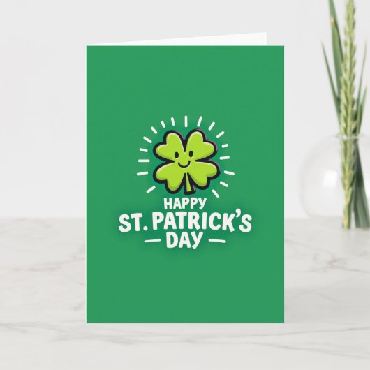 Carte Chanceux Trèfle St Patrick (Devant)