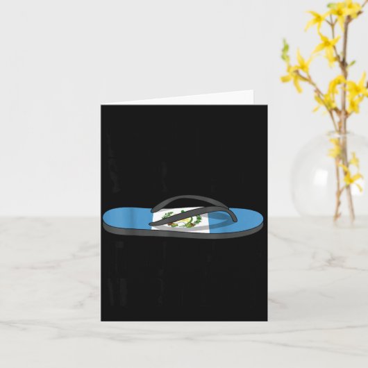 Carte Chancla Survivor Guatemala Funny Guatemalan Flag (Fleur jaune)