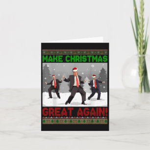 Carte Chandail de Noël amusant Trump pour les Amoureux d