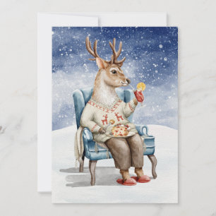 Carte Chandail de Noël Deer