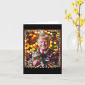 Carte Chandail de Noël drôle Trump pour les Amoureux de (Fleur jaune)