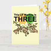 Carte Chandails et cadeaux pour le 3e anniversaire des s (Fleur jaune)