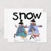 Carte Chandails et cadeaux pour les amateurs de neige (Devant / Derrière)