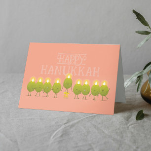Carte Chandeleur de Hanukkah Olives, Groupe Plié Peche