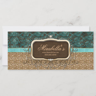 Carte Chandelier Tanning Salon Certificat cadeau Or