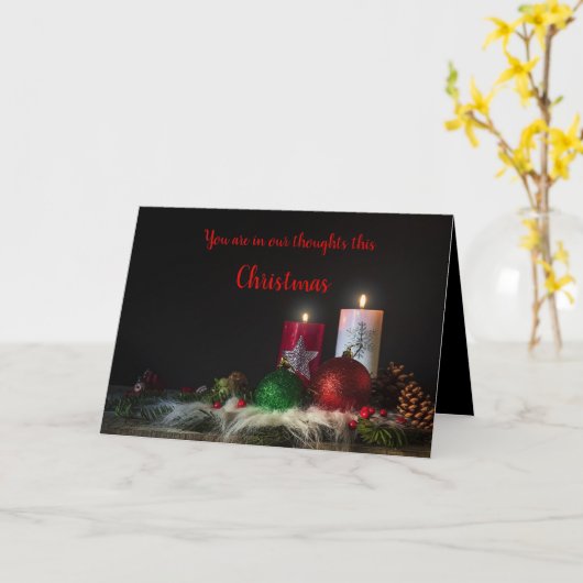 Carte Chandelles de Noël de Bereavement modifiables (Fleur jaune)