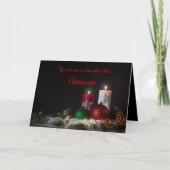 Carte Chandelles de Noël de Bereavement modifiables (Devant)