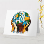 Carte Changement climatique Unité mondiale Conception de (Fleur jaune)