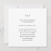 Carte Changement de date de mariage Report Palmier Tropi (Dos)