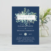 Carte Changement de plan Date Greenery Eucalyptus Event (Debout devant)