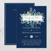 Carte Changement de plan Date Greenery Eucalyptus Event (Devant / Derrière)