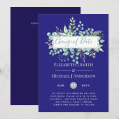 Carte Changement de plan Date Greenery Eucalyptus Event (Devant / Derrière)