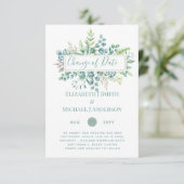 Carte Changement de plan Date Greenery Eucalyptus Event (Debout devant)