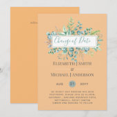 Carte Changement de plan Date Greenery Eucalyptus Event (Devant / Derrière)