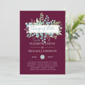 Carte Changement de plan Date Greenery Eucalyptus Event (Debout devant)