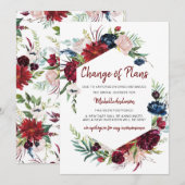 Carte Changement de plans Bourgogne Fête des mariées Ros (Devant / Derrière)