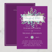 Carte Changement de plans Date Verdure Eucalyptus Evénem (Devant / Derrière)