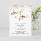 Carte "Changement de plans" pour mariage reporté e (Debout devant)