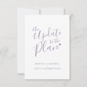 Carte Changement mariage du plan violet blanc annulation (Devant)