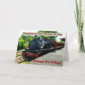 Carte Changer de nom Steam Train Hommes Joyeux anniversa (Devant)