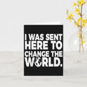 Carte Changer le monde Positif Affirmation Motivationnel (Fleur jaune)
