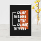 Carte Changez D'Avis Avant De Changer Le Monde (Fleur jaune)